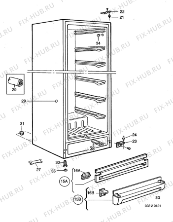 Взрыв-схема холодильника Zanussi ZVC220CS - Схема узла C10 Cabinet